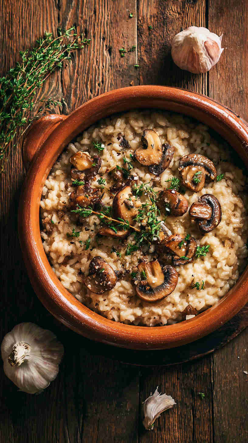 Crockpot Mushroom Risotto