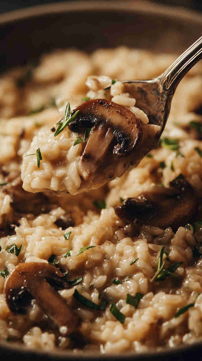 Crockpot Mushroom Risotto