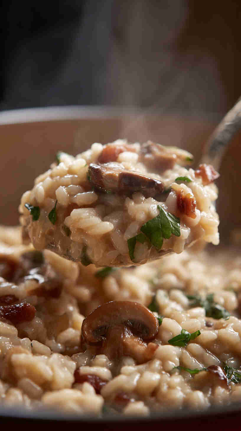 Crockpot Mushroom Risotto