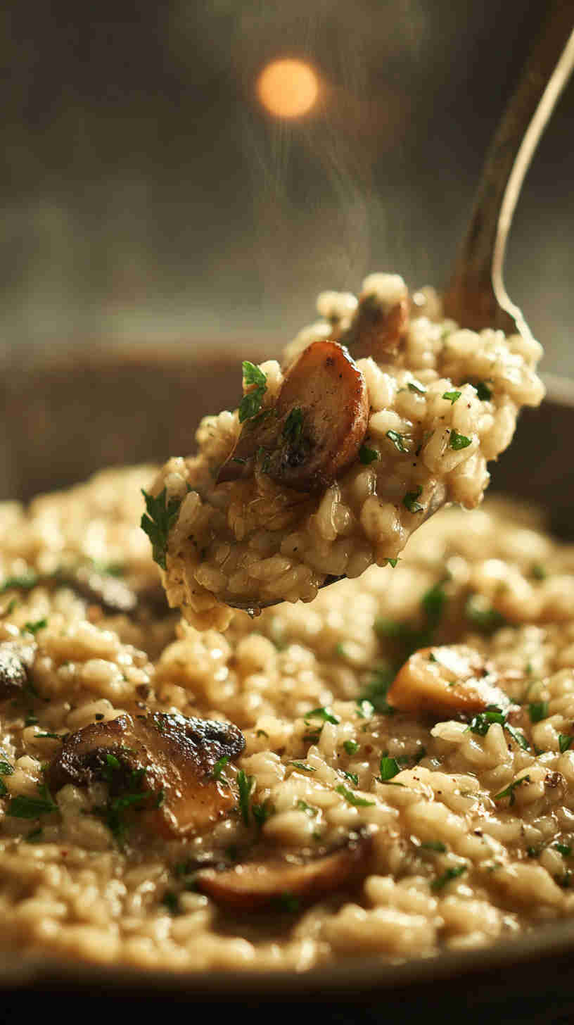 Crockpot Mushroom Risotto