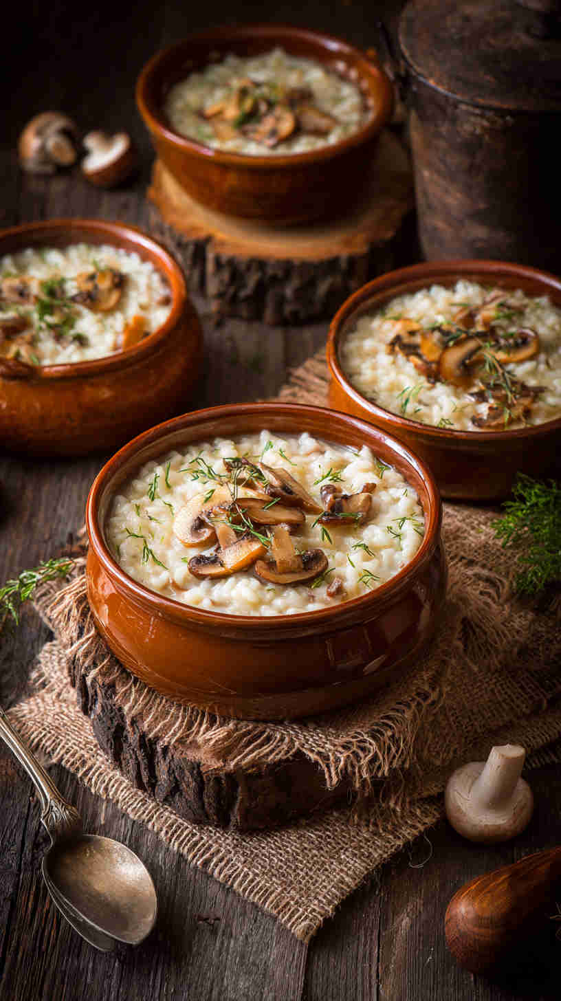 Crockpot Mushroom Risotto