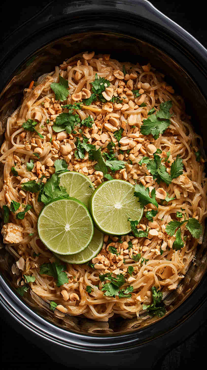 Crockpot Pad Thai-Style Noodles