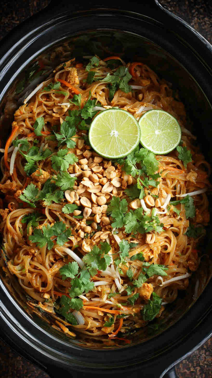 Crockpot Pad Thai-Style Noodles