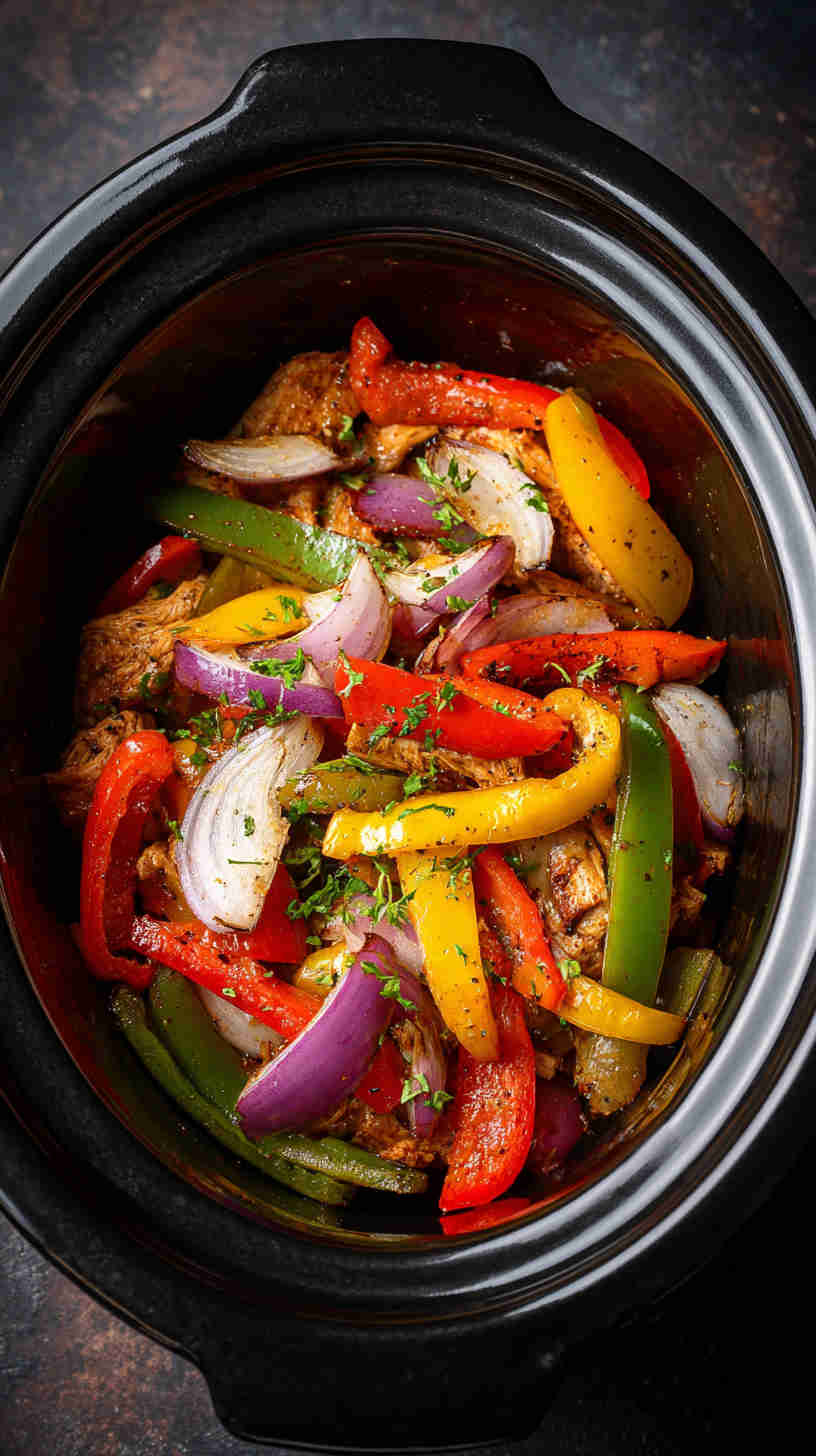 Crockpot Paleo Chicken Fajitas