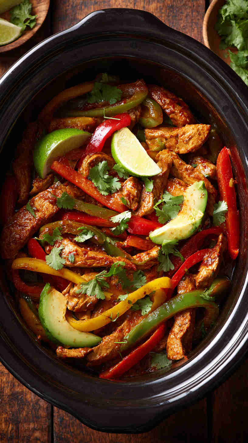 Crockpot Paleo Chicken Fajitas