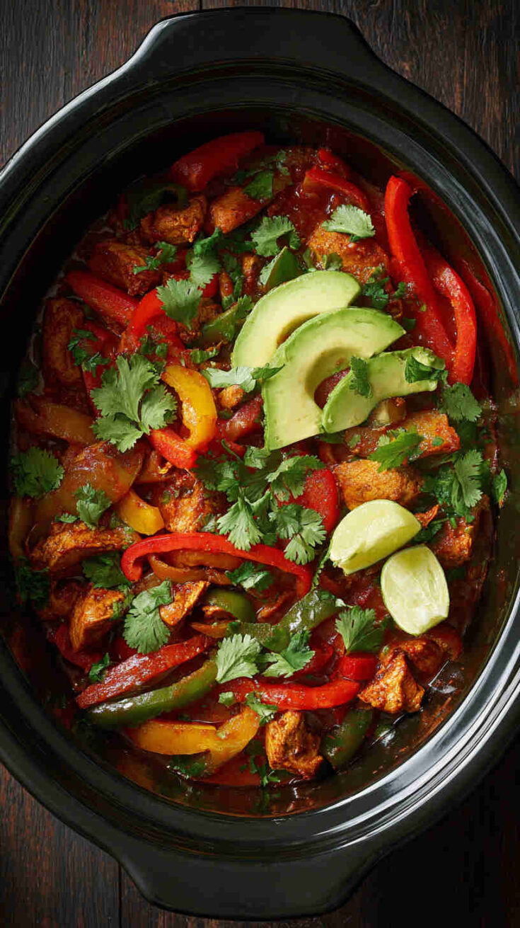 Crockpot Paleo Chicken Fajitas