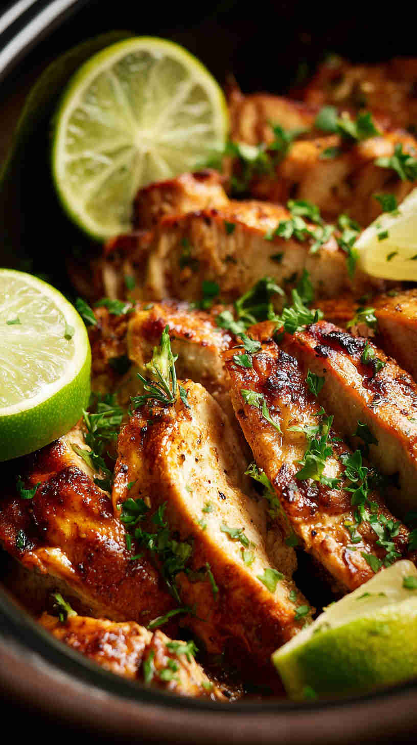 Crockpot Paleo Chicken Fajitas