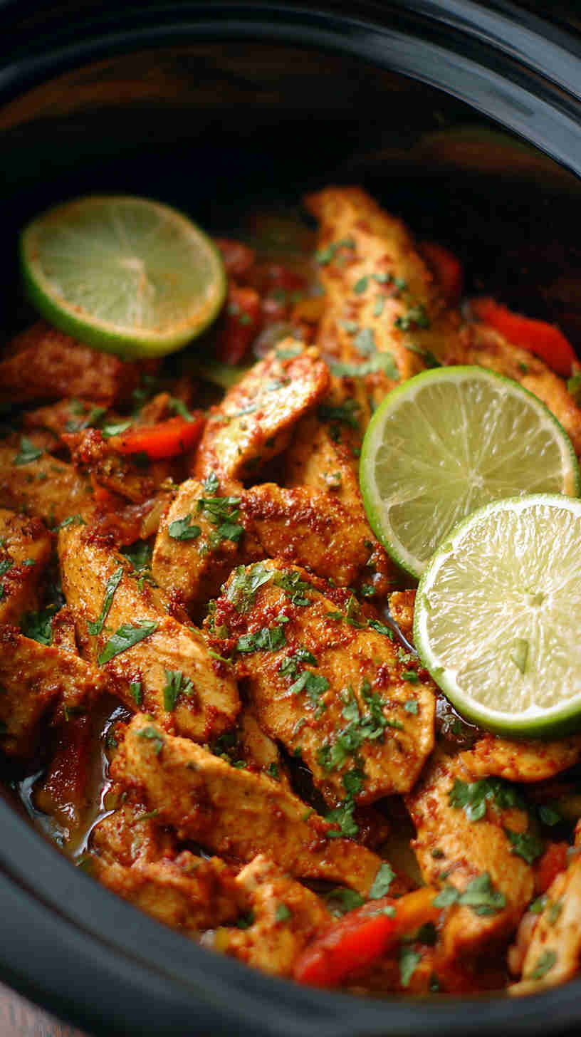 Crockpot Paleo Chicken Fajitas