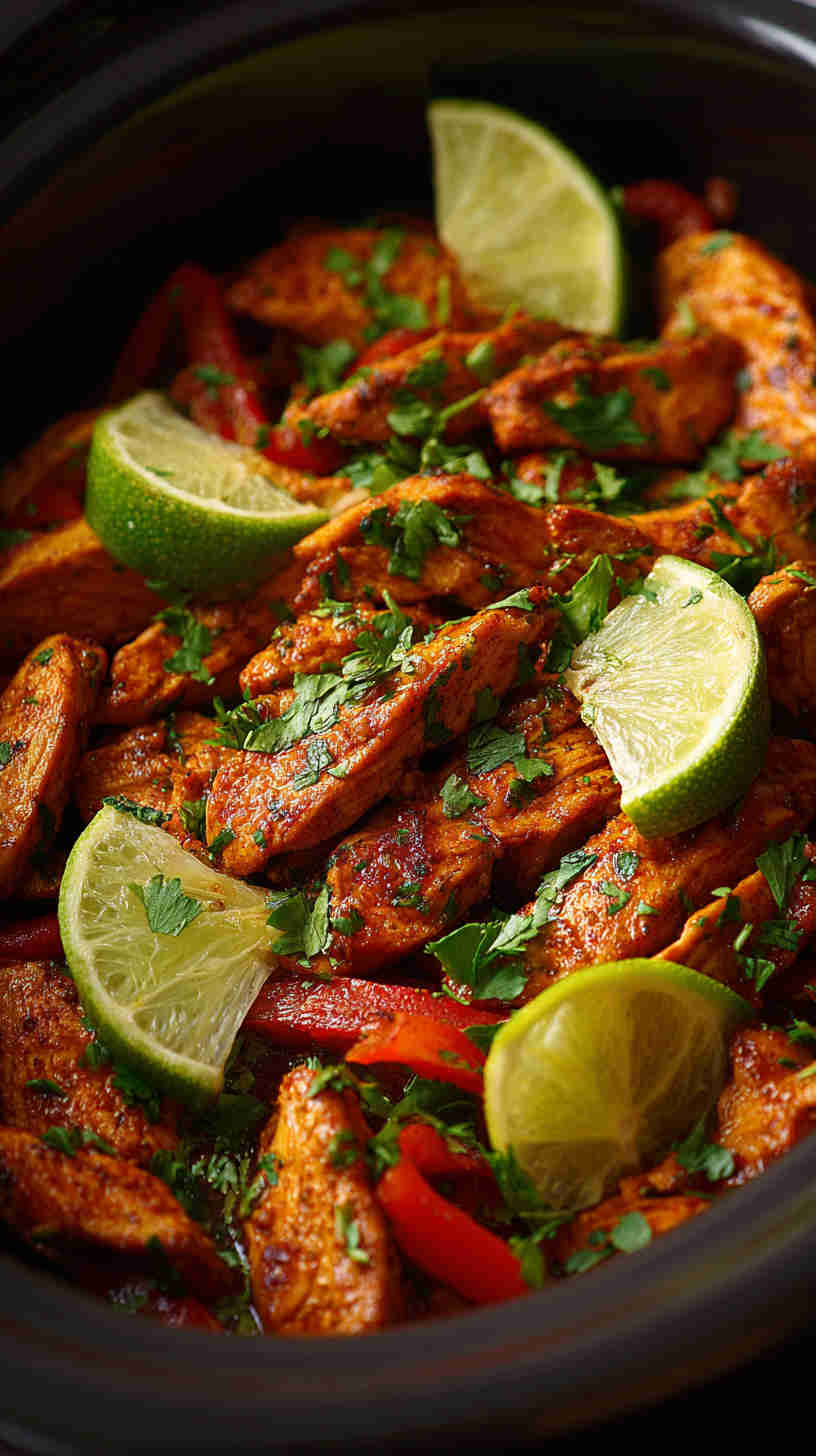 Crockpot Paleo Chicken Fajitas