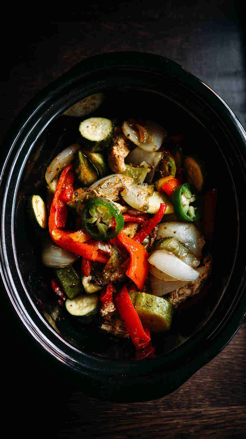 Crockpot Paleo Chicken Fajitas