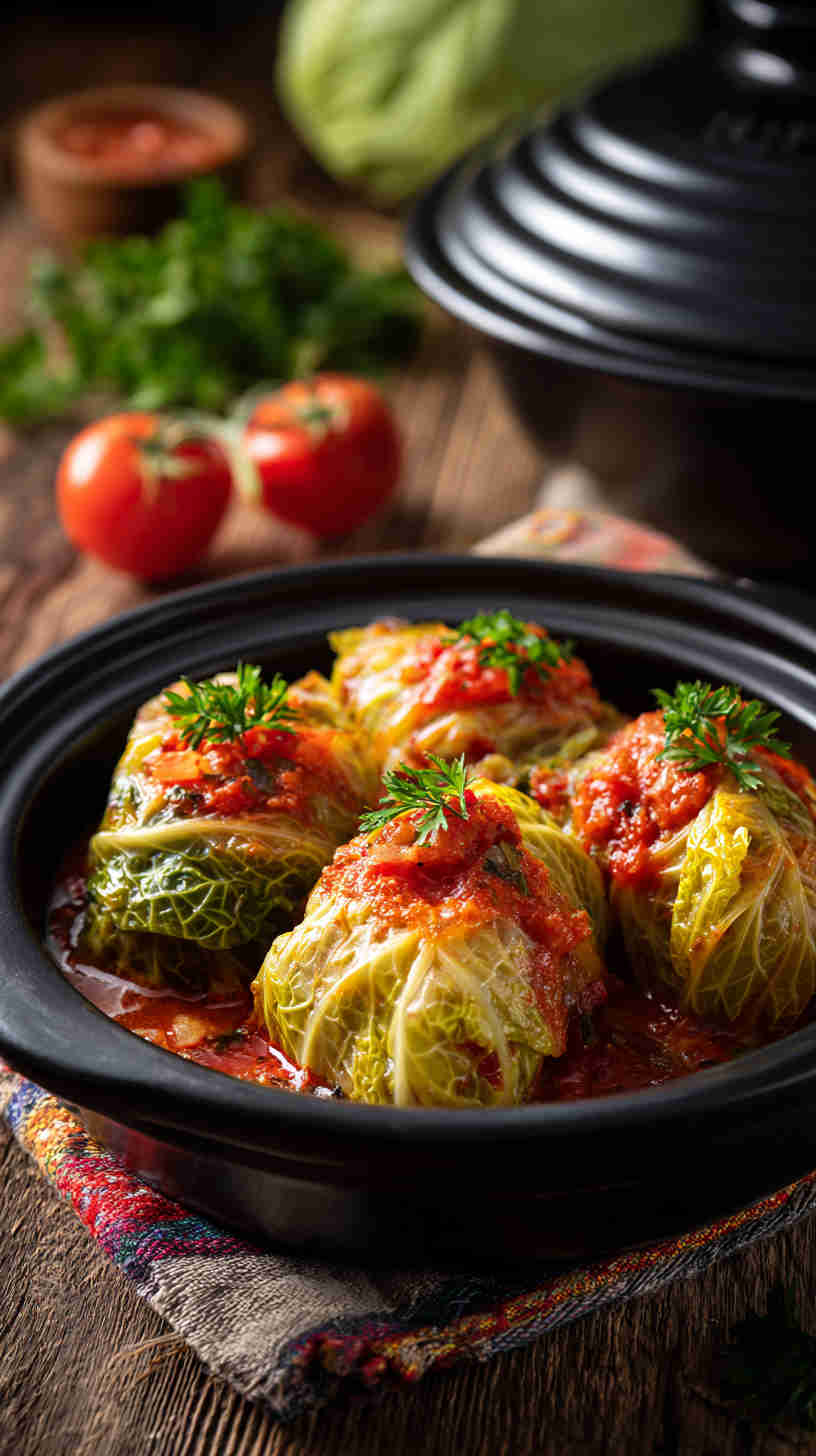 Crockpot Paleo Stuffed Cabbage Rolls