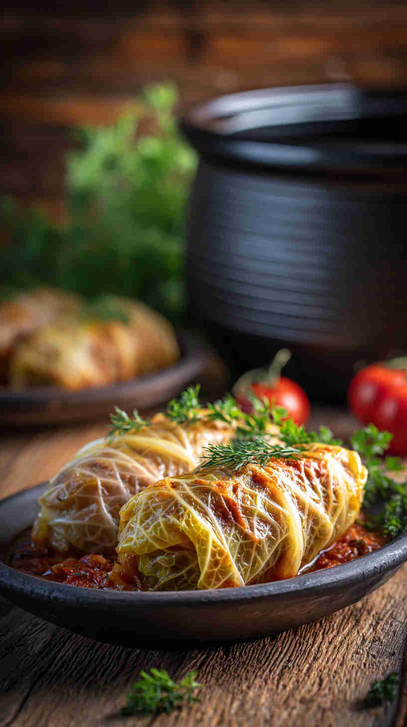 Crockpot Paleo Stuffed Cabbage Rolls