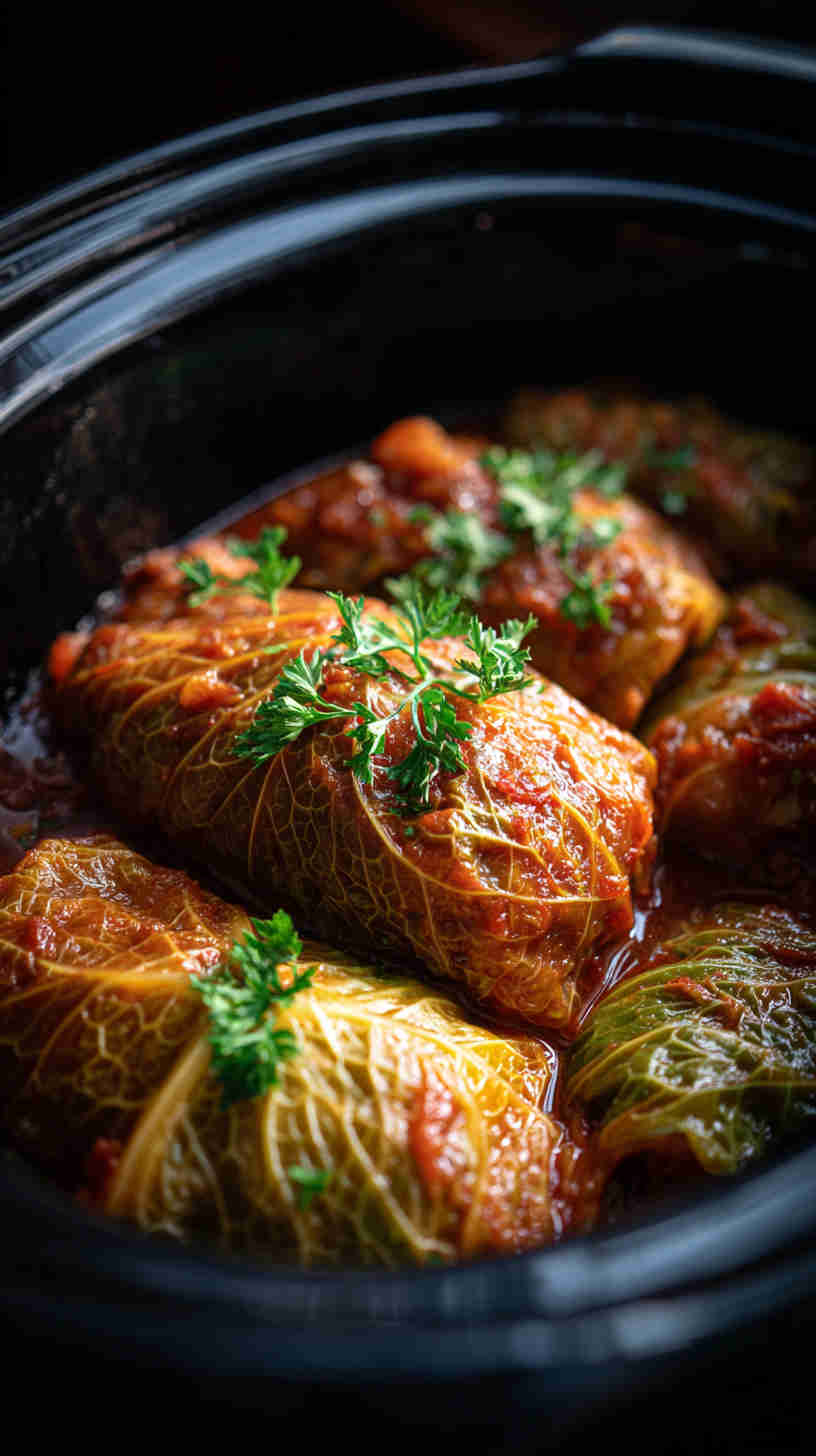 Crockpot Paleo Stuffed Cabbage Rolls