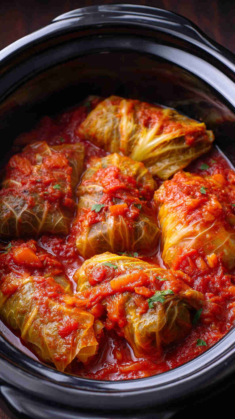 Crockpot Paleo Stuffed Cabbage Rolls