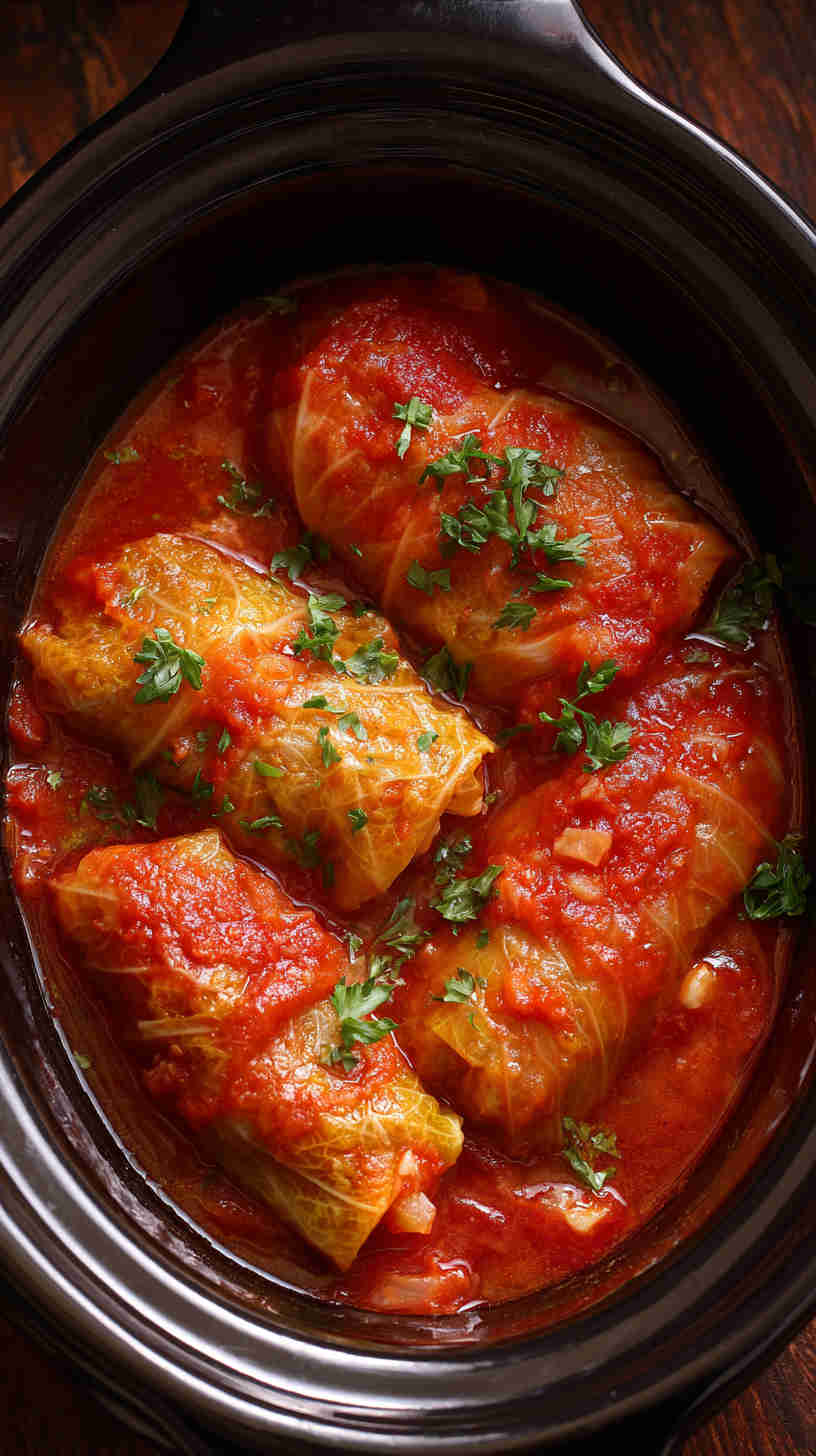 Crockpot Paleo Stuffed Cabbage Rolls