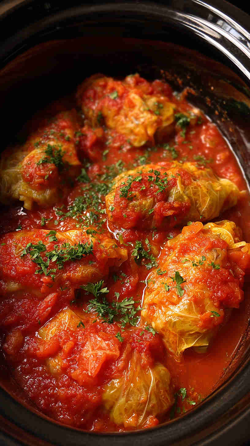 Crockpot Paleo Stuffed Cabbage Rolls