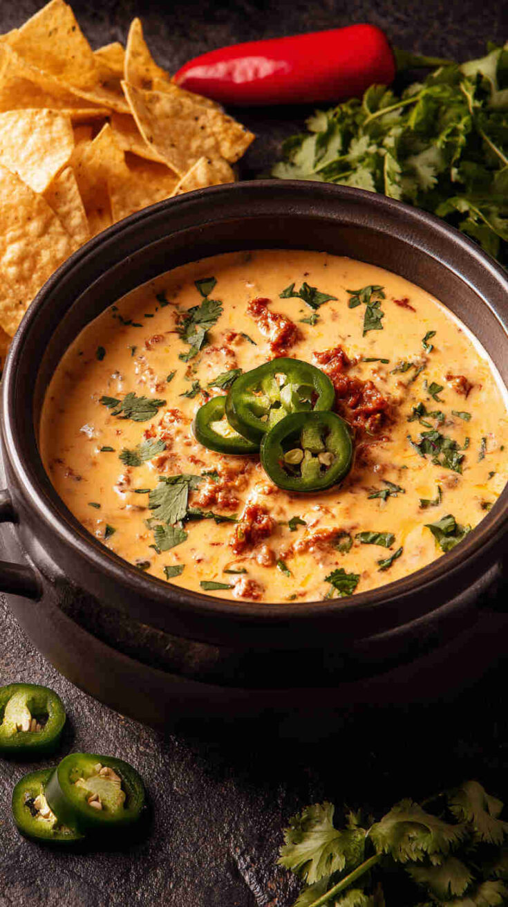 Crockpot Queso with Chorizo