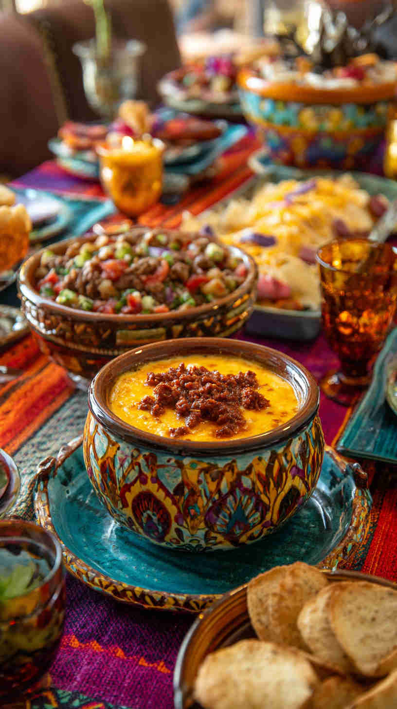 Crockpot Queso with Chorizo