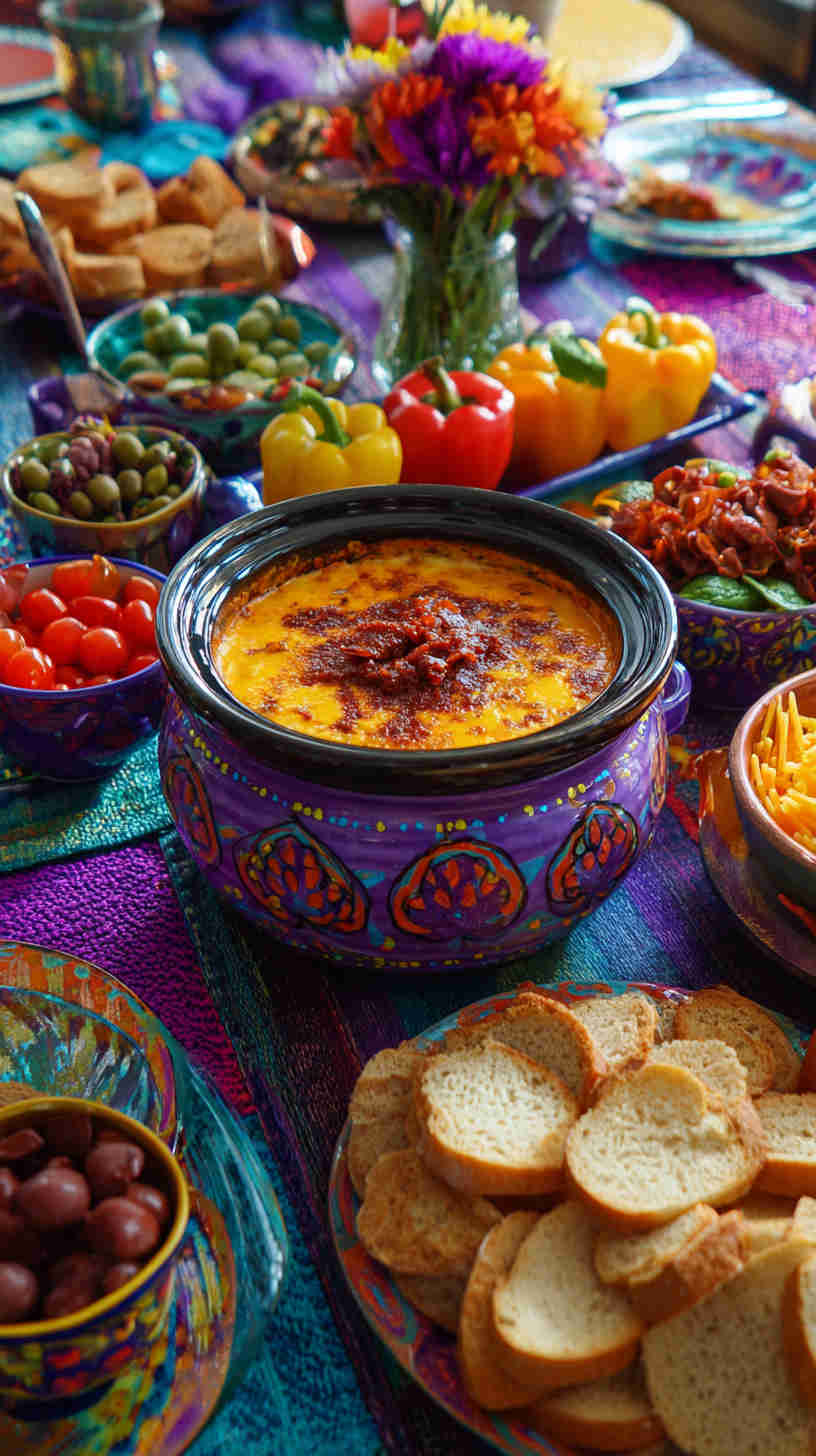Crockpot Queso with Chorizo