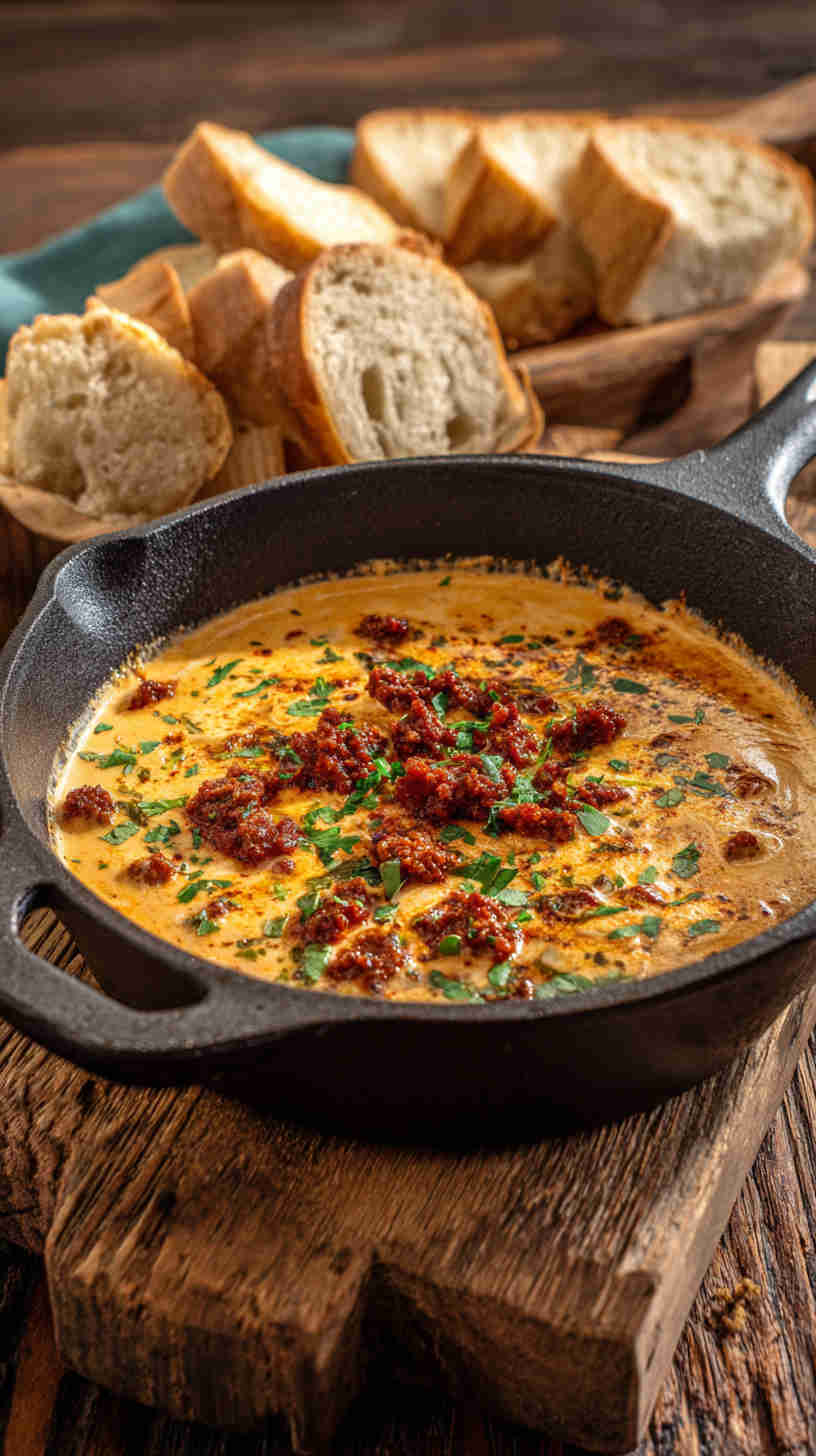 Crockpot Queso with Chorizo