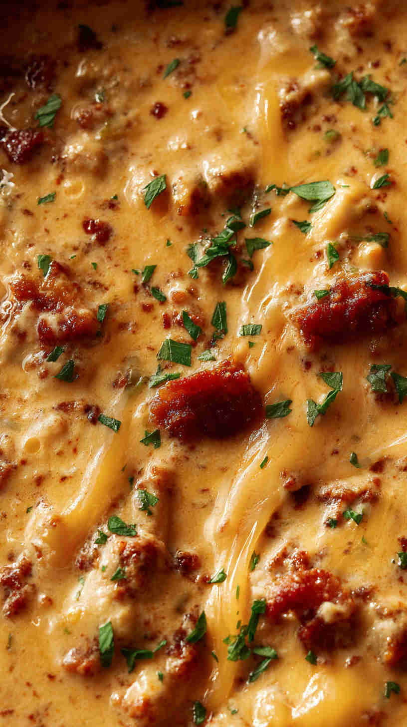 Crockpot Queso with Chorizo