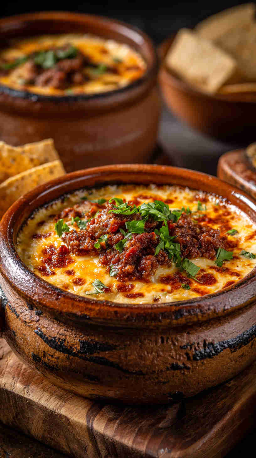 Crockpot Queso with Chorizo