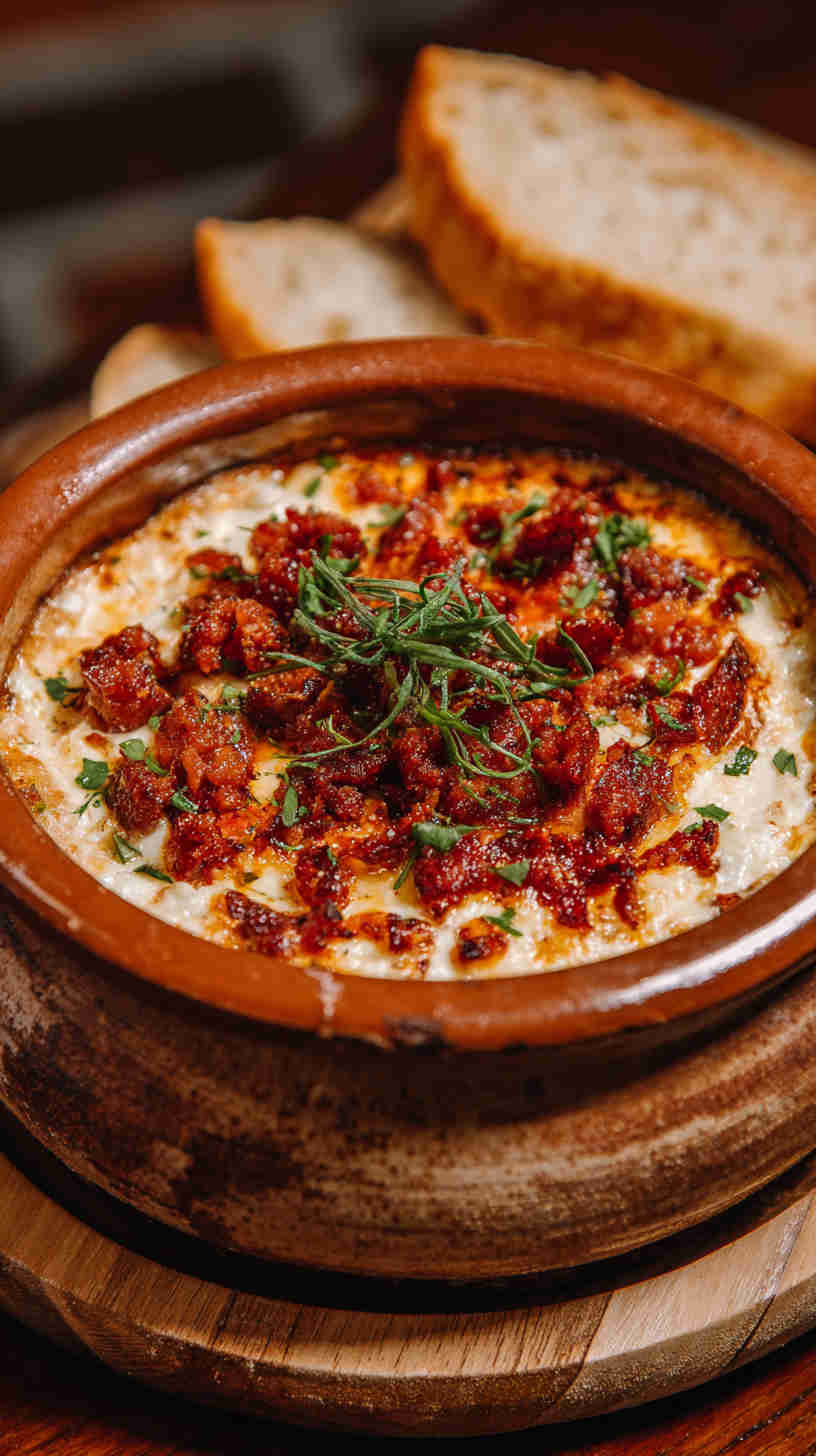 Crockpot Queso with Chorizo