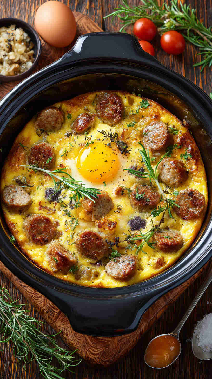 Crockpot Sausage and Egg Breakfast Casserole