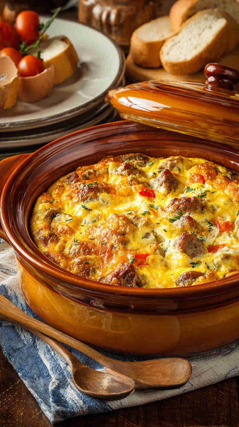 Crockpot Sausage and Egg Breakfast Casserole