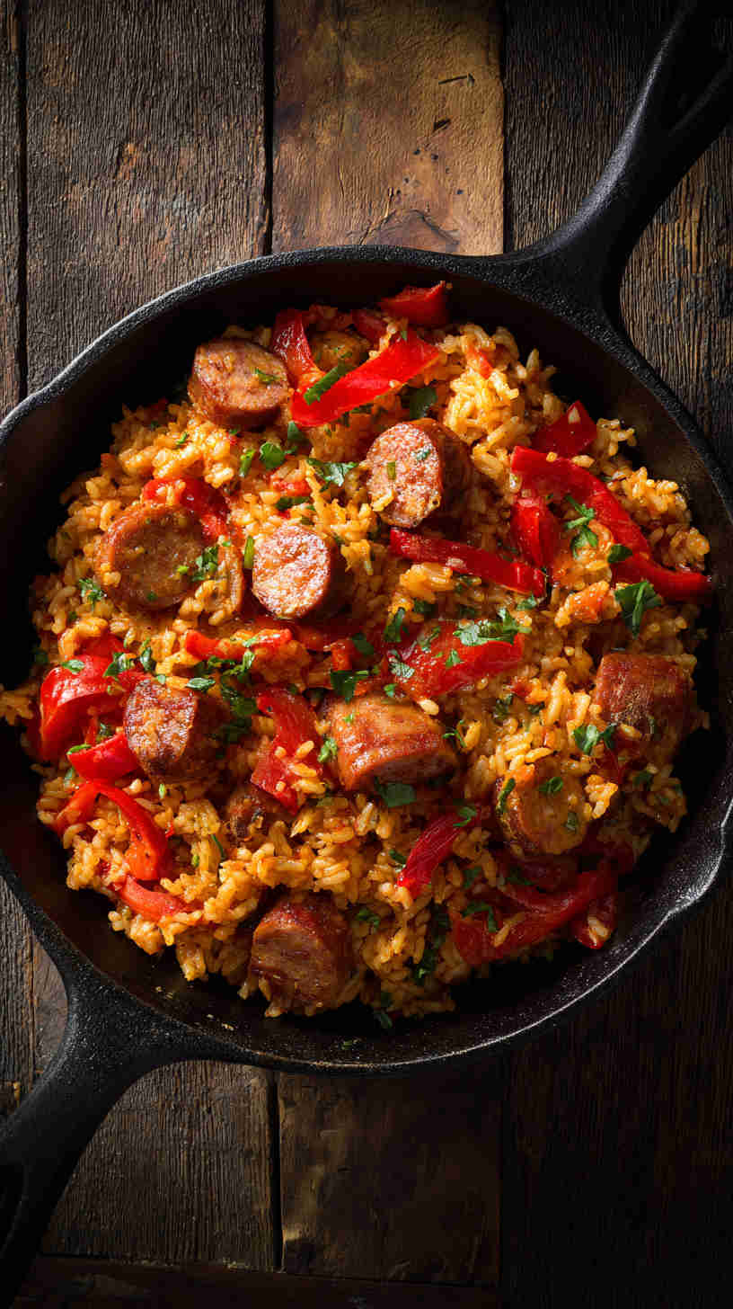 Crockpot Spanish Rice with Sausage