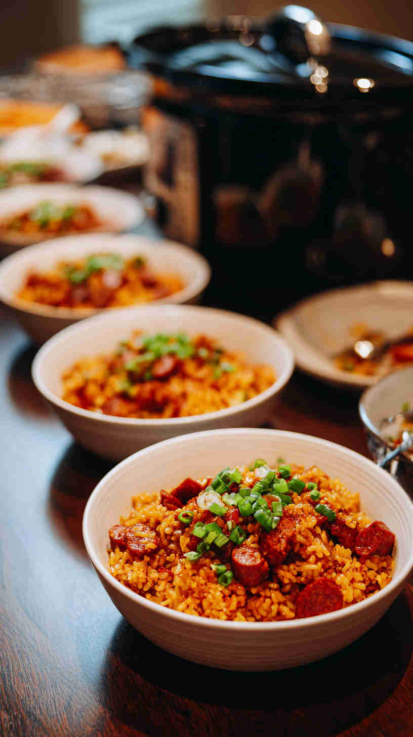 Crockpot Spanish Rice with Sausage
