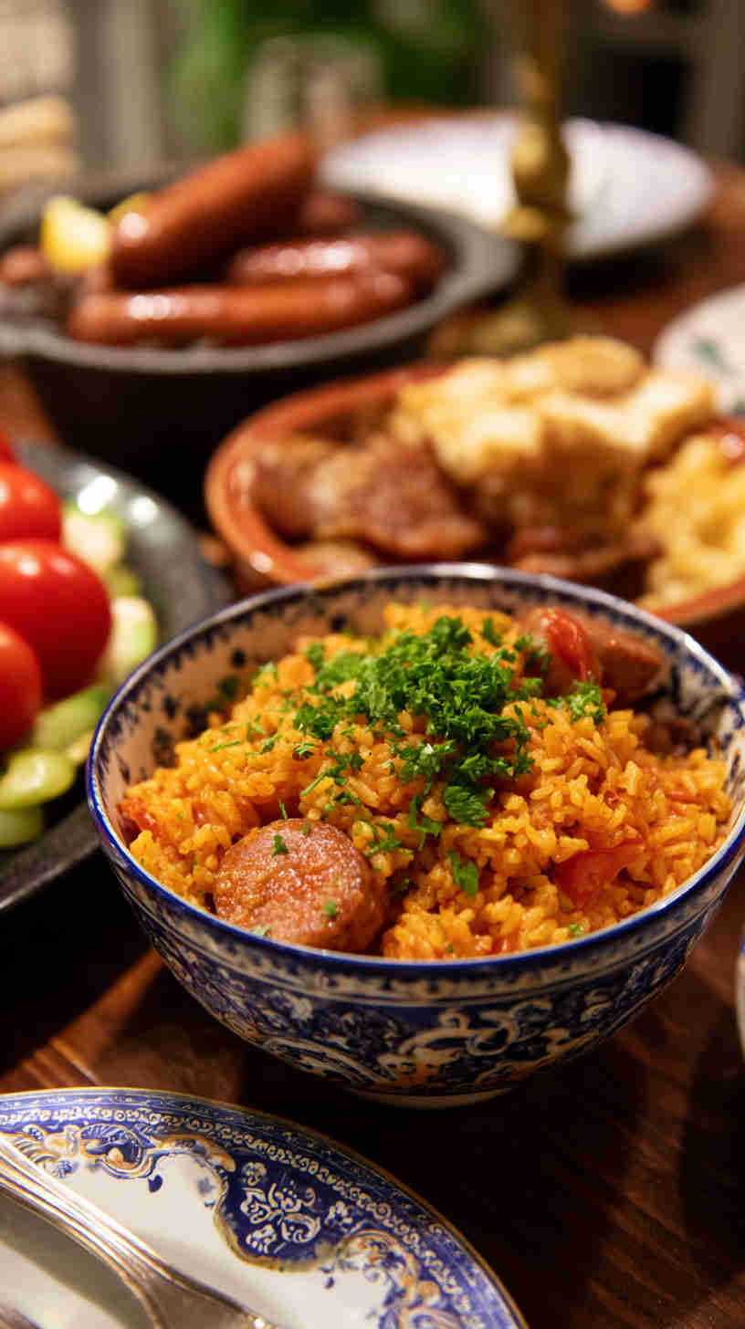Crockpot Spanish Rice with Sausage