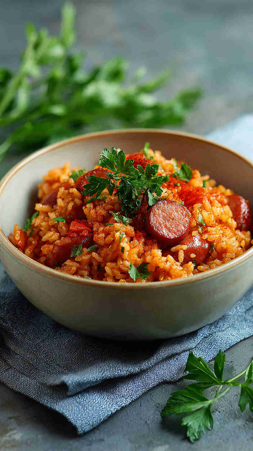 Crockpot Spanish Rice with Sausage