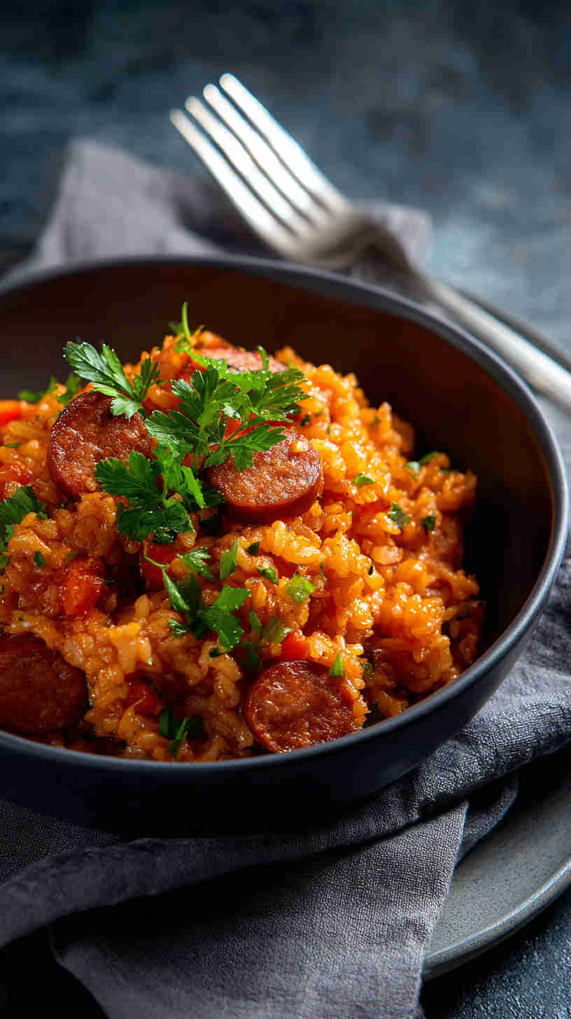 Crockpot Spanish Rice with Sausage