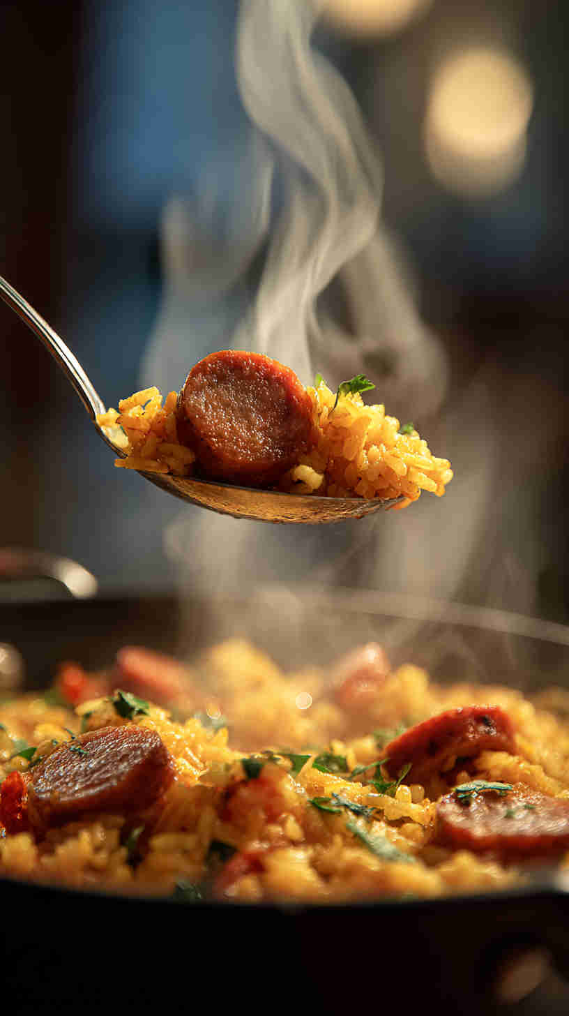 Crockpot Spanish Rice with Sausage