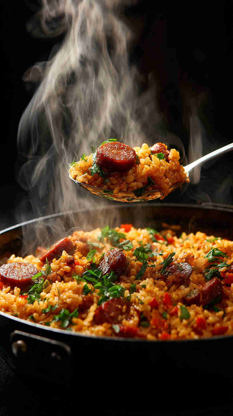 Crockpot Spanish Rice with Sausage