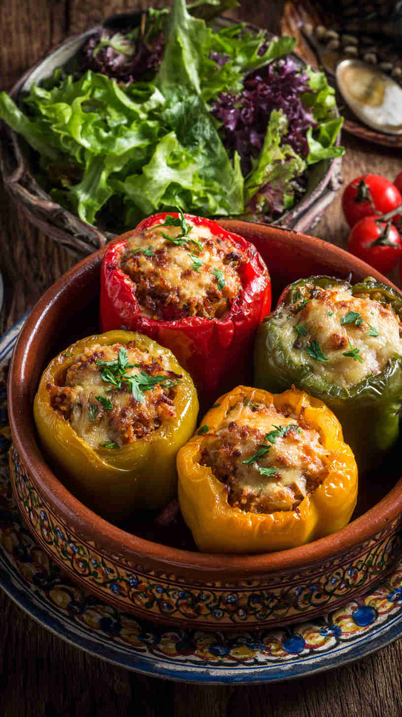 Crockpot Stuffed Bell Peppers with Quinoa