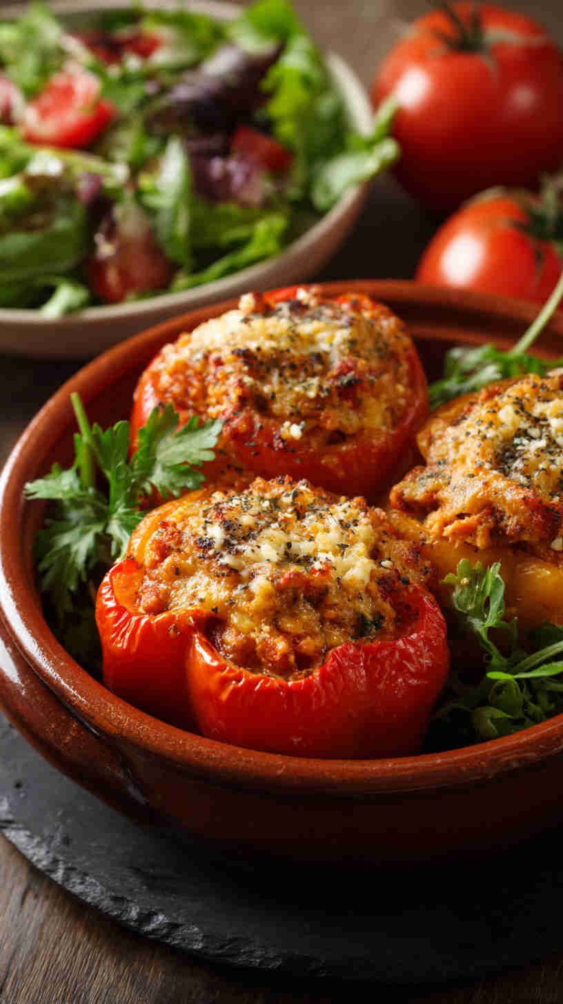 Crockpot Stuffed Bell Peppers with Quinoa