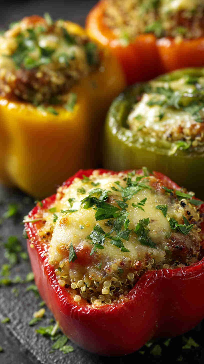 Crockpot Stuffed Bell Peppers with Quinoa