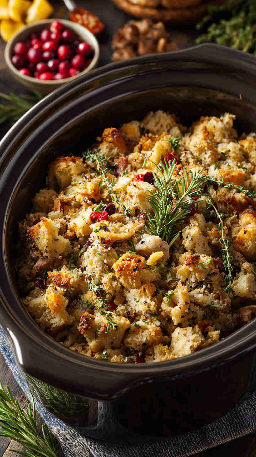 Crockpot Stuffing with Herbs
