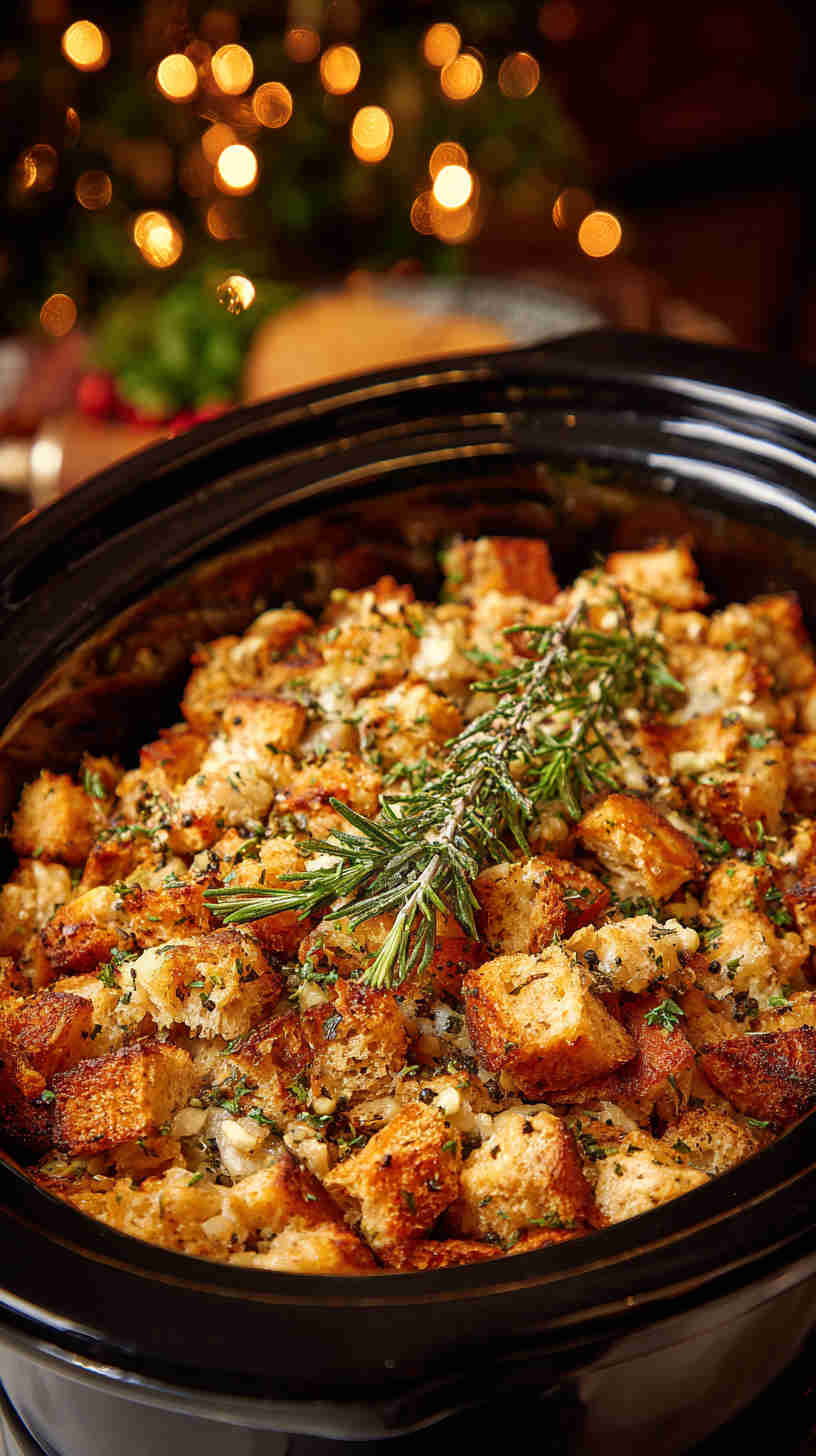 Crockpot Stuffing with Herbs