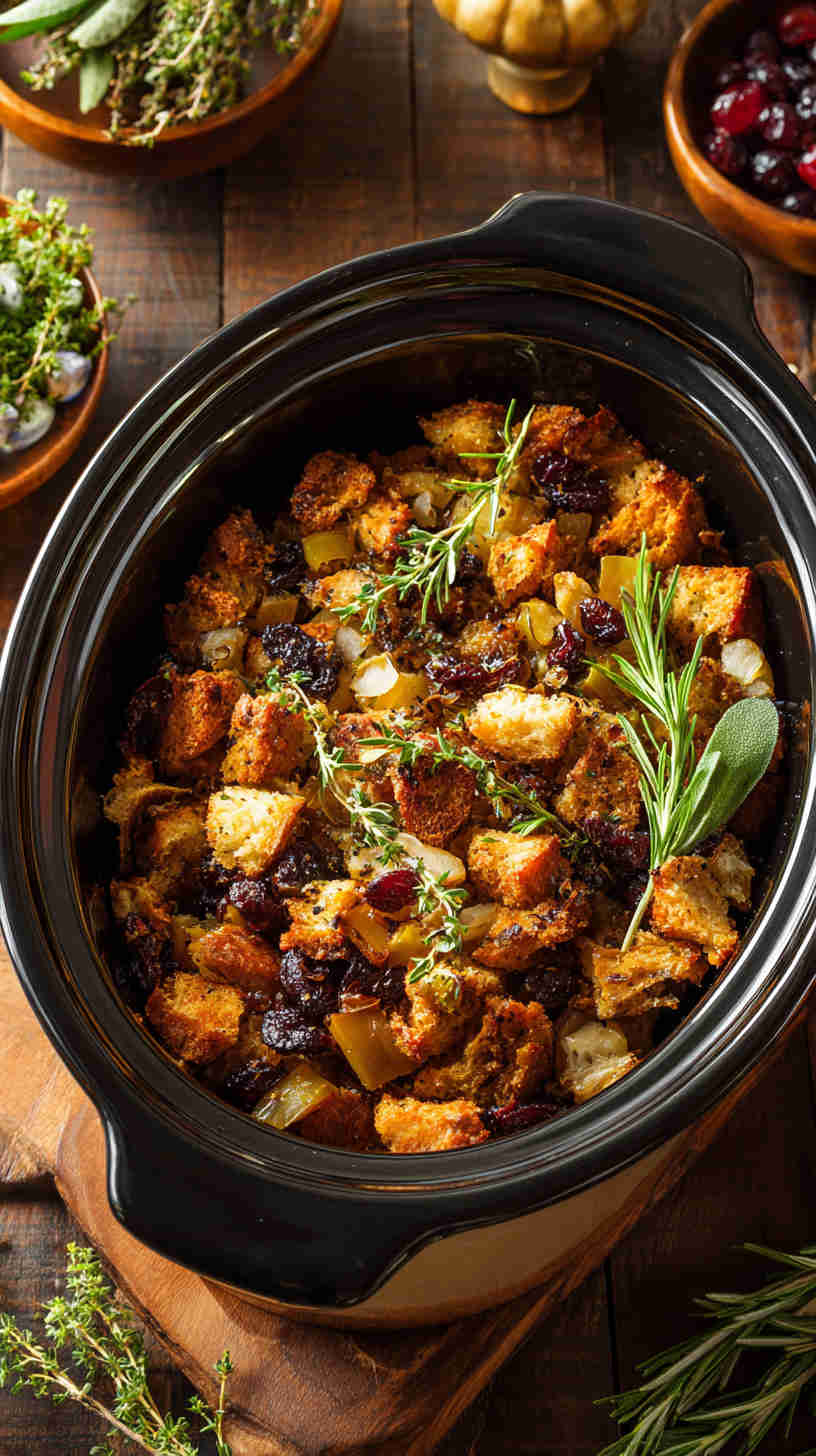 Crockpot Stuffing with Herbs