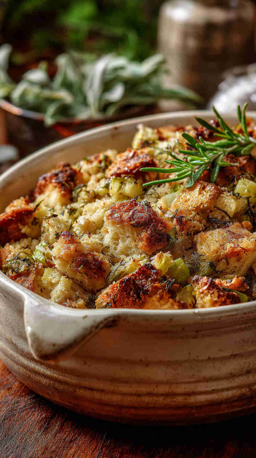 Crockpot Stuffing with Herbs