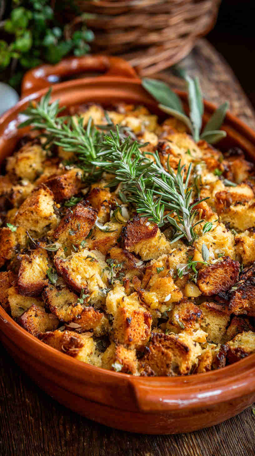 Crockpot Stuffing with Herbs