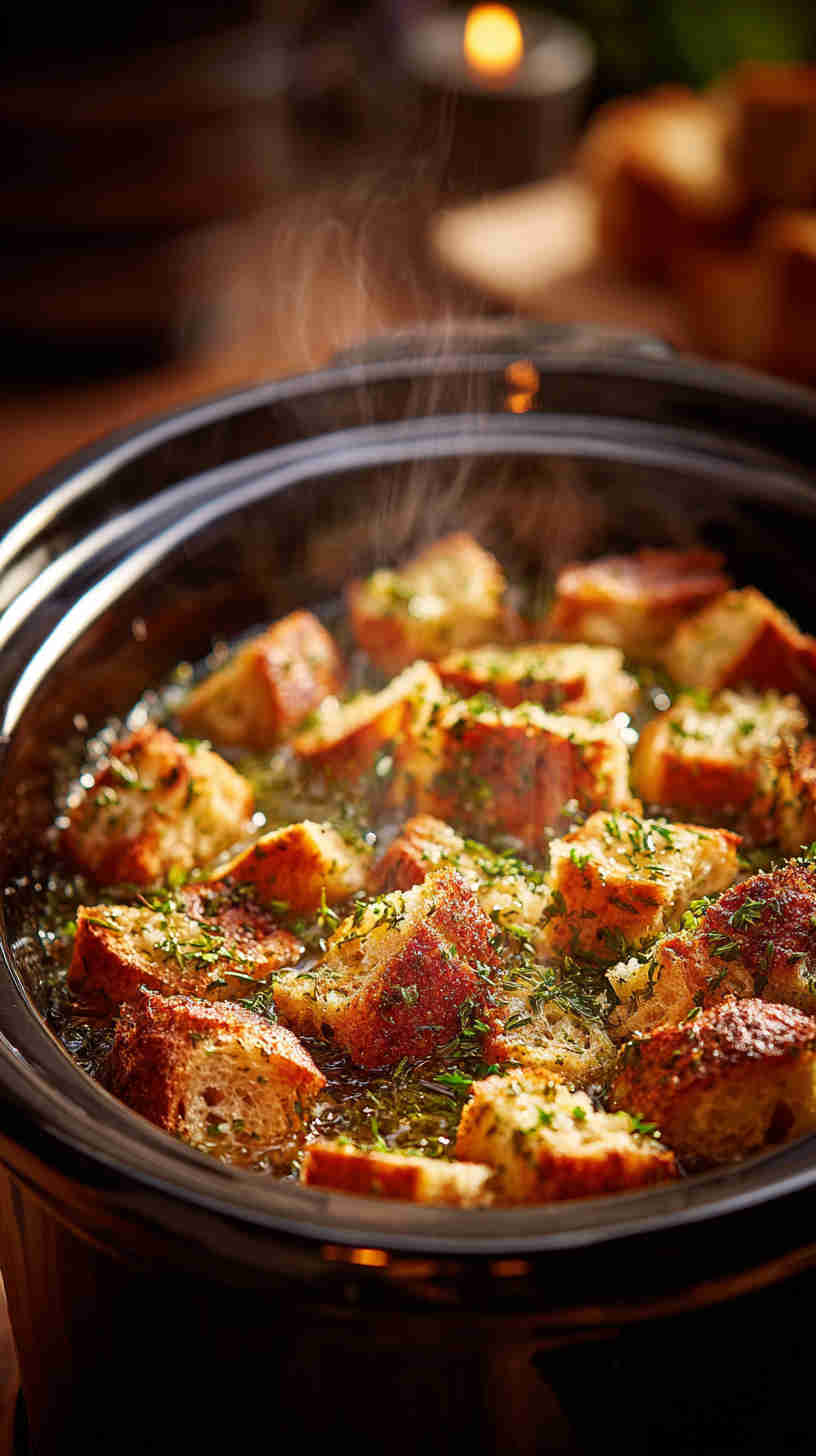 Crockpot Stuffing with Herbs
