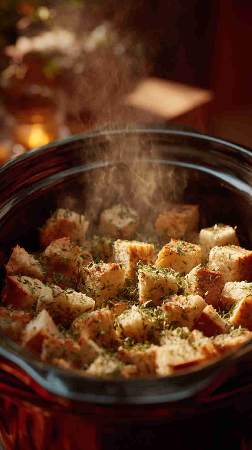Crockpot Stuffing with Herbs