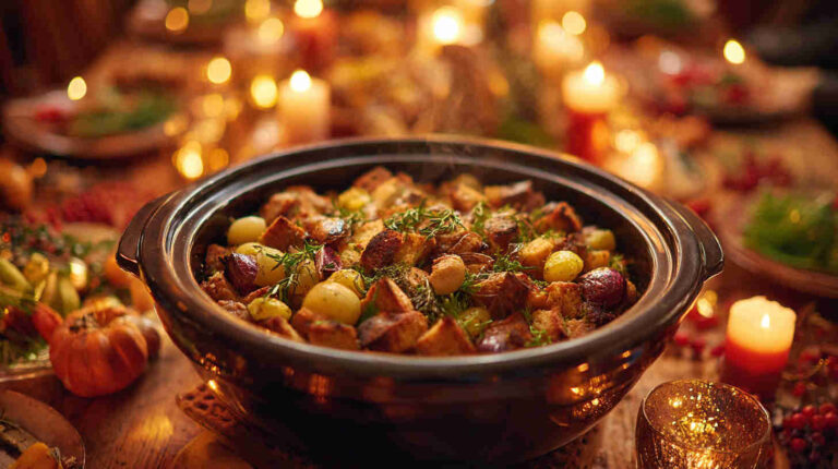 Crockpot Stuffing with Herbs