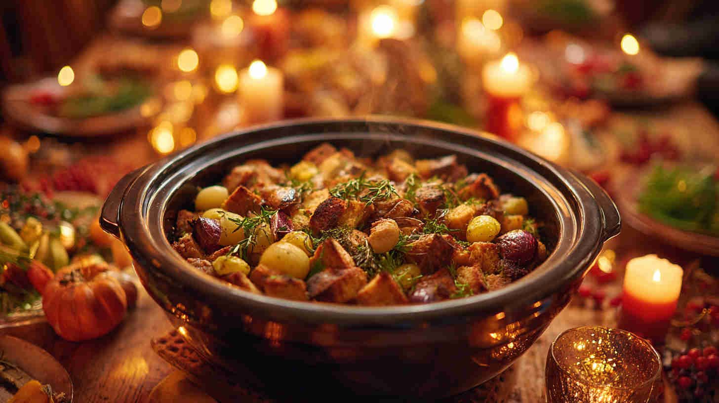 Crockpot Stuffing with Herbs