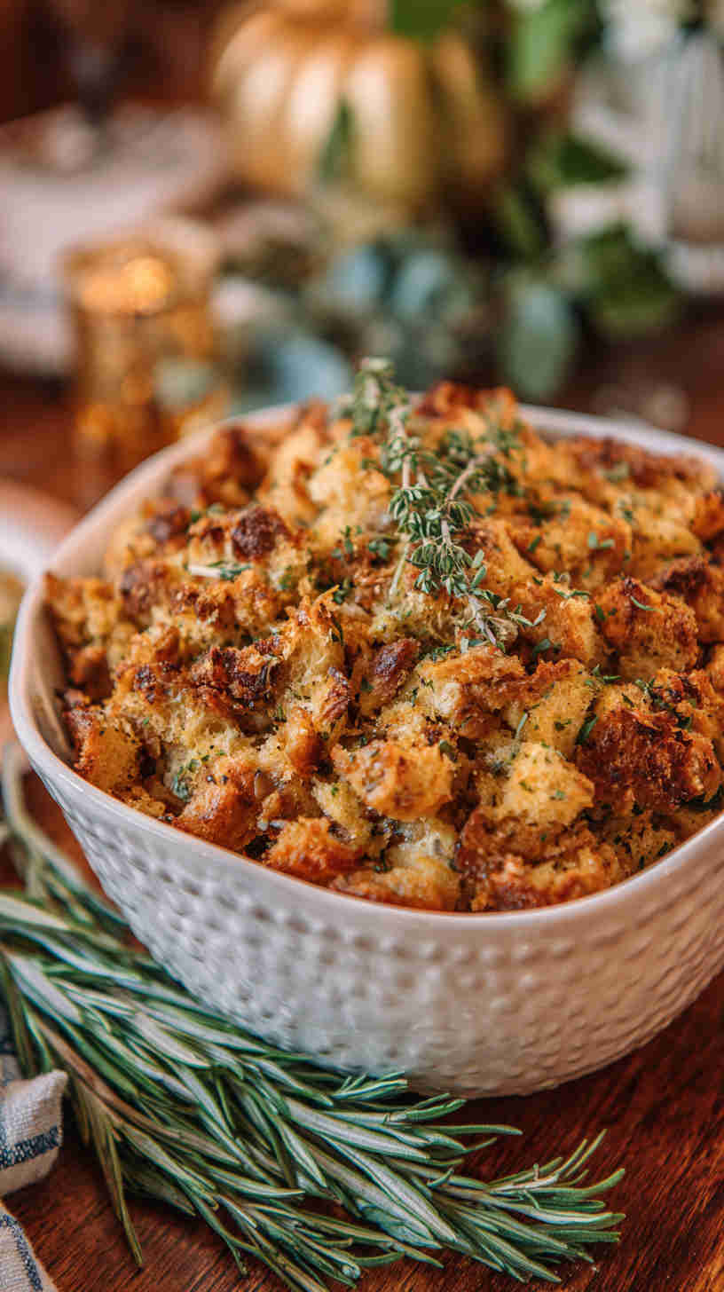 Crockpot Stuffing with Herbs