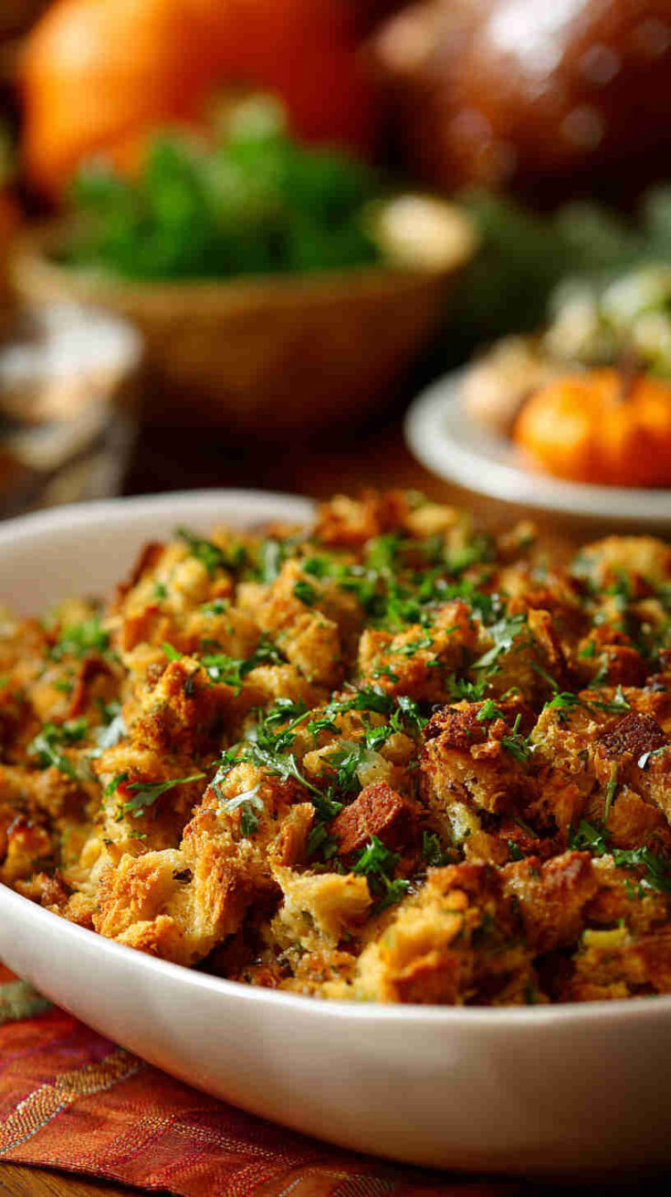 Crockpot Stuffing with Herbs